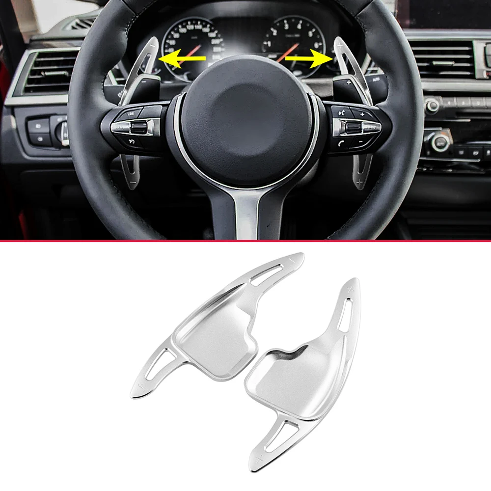 

Silver Finer Comfortable Feel Aluminum Steering Wheel Ex Gear Shift Paddle Accessories For BMW X1 X3 X4 X5 X6 1 2 3 4 5 6 Series