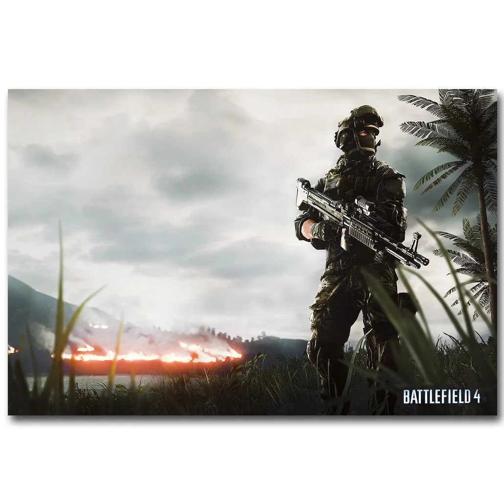 Battlefield BF 1 4 Art Silk Fabric Poster Print 13x20 24x36inch Hot Game Soldier Pictures for Children Room Wall Decor Gift 08 | Дом и сад
