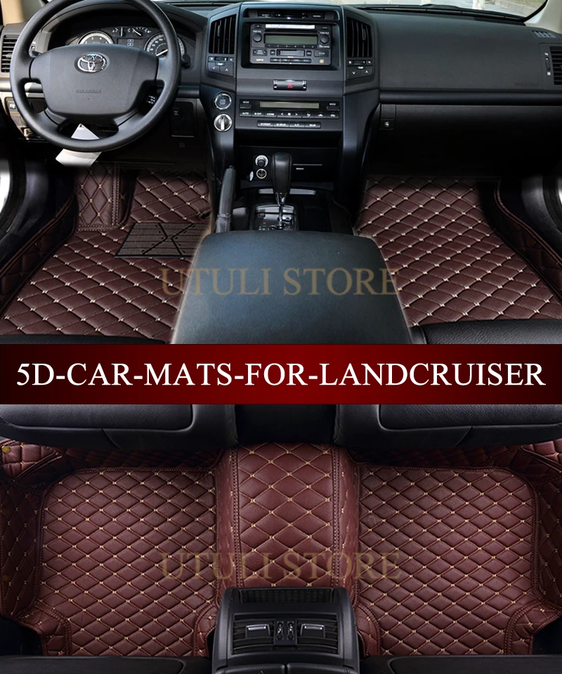 Коврики для автомобилей Toyota Land Cruiser LC200/Prado LC120 LC100 LC150 FJ120 FJ150 Sequoia Tundra коврики ног