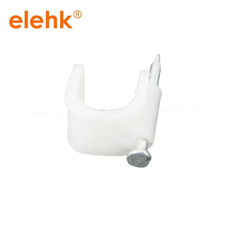 7MM Circle Path cable clips nail wire 100PCS/bag Round white with screw | Строительство и ремонт