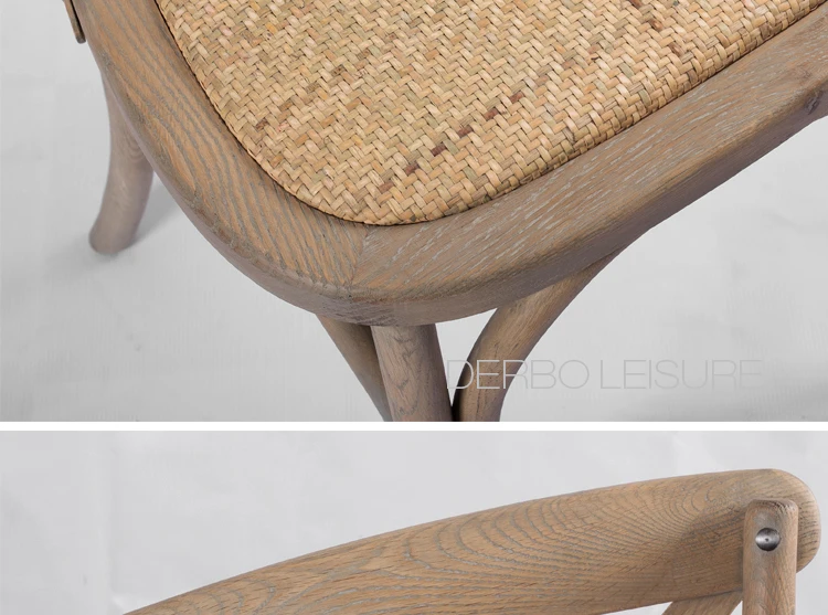 Современный классический знаменитый дизайн Лофт модный античный американский кантри стиль твердый деревянный крест назад Обеденный стул со спинкой мебель 1 шт