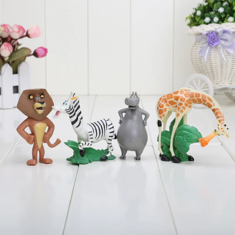4 шт./компл. коллекция фигурок из мультфильма &quotmadagascar&quot игрушки с героями для