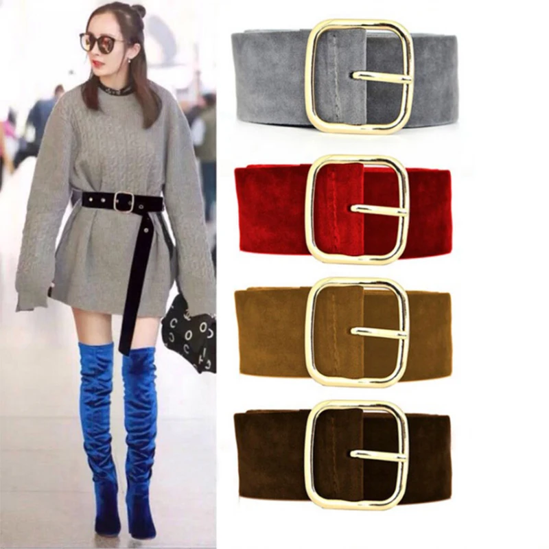 Deerskin Пробивной ремень версия для девочек модные Дикие аксессуары классические