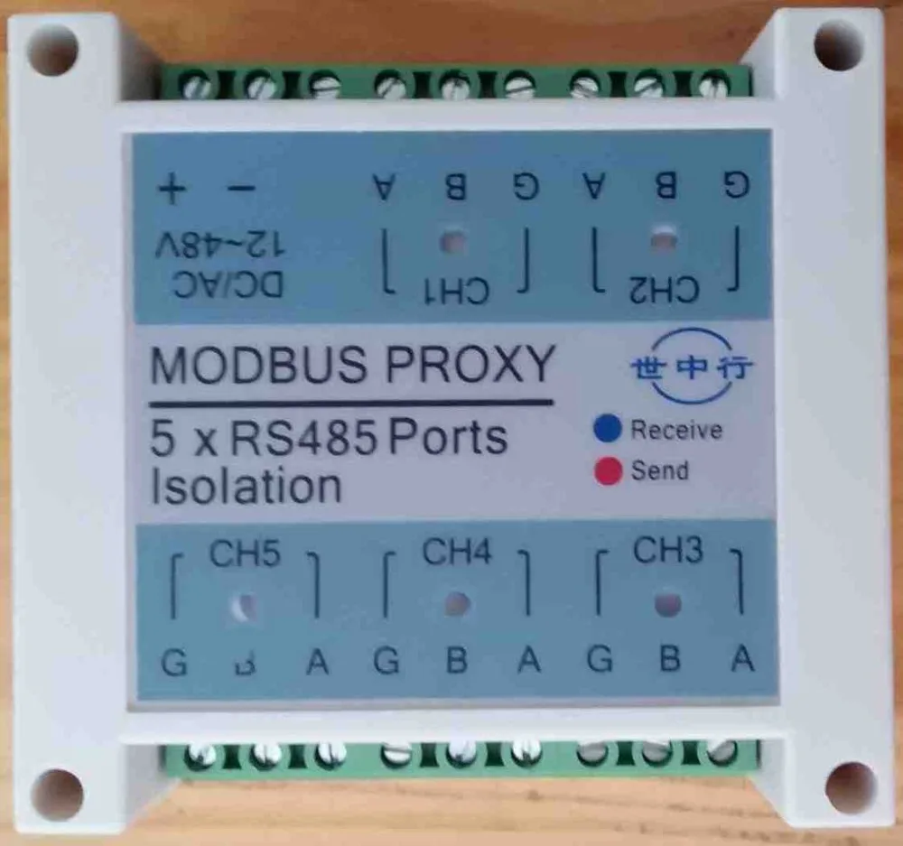 5 портовый Modbus (RS485) концентратор/хост агент/мульти хост/подчиненная связь|Крышки