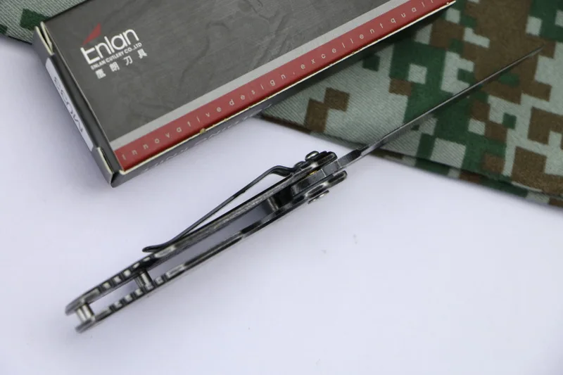 Enlan EW105 черный складной нож 8Cr13Mov лезвие стальная ручка Открытый Отдых EDC