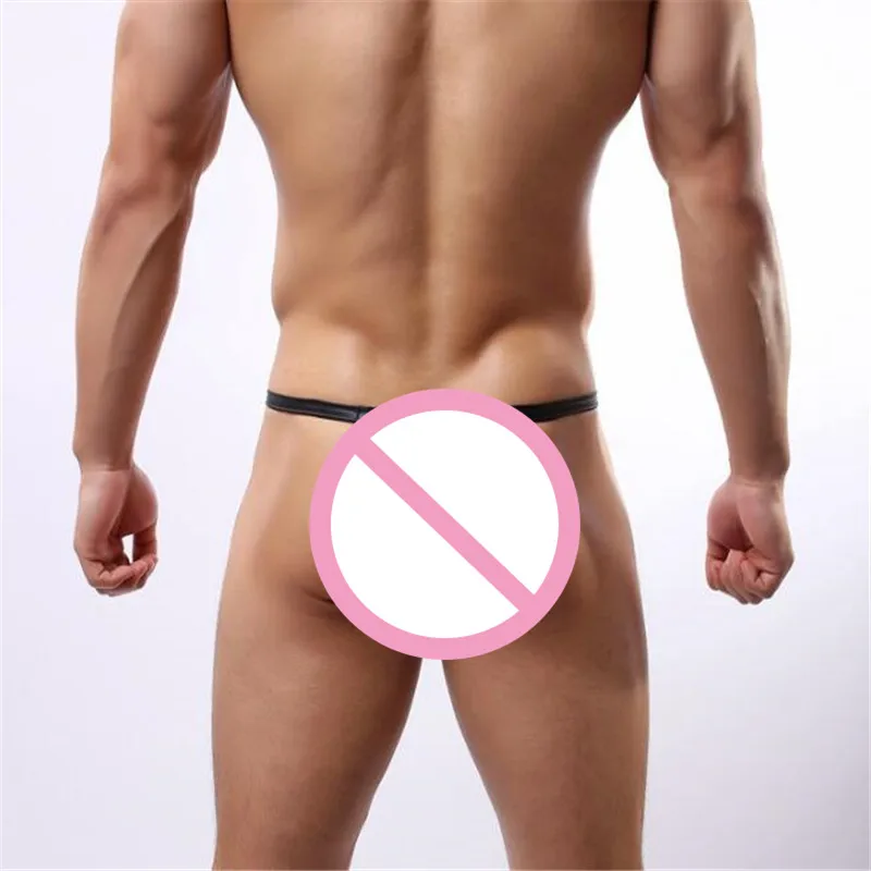 Sexy Men's Underwear Faux Leather G-Strings &amp Thongs |
