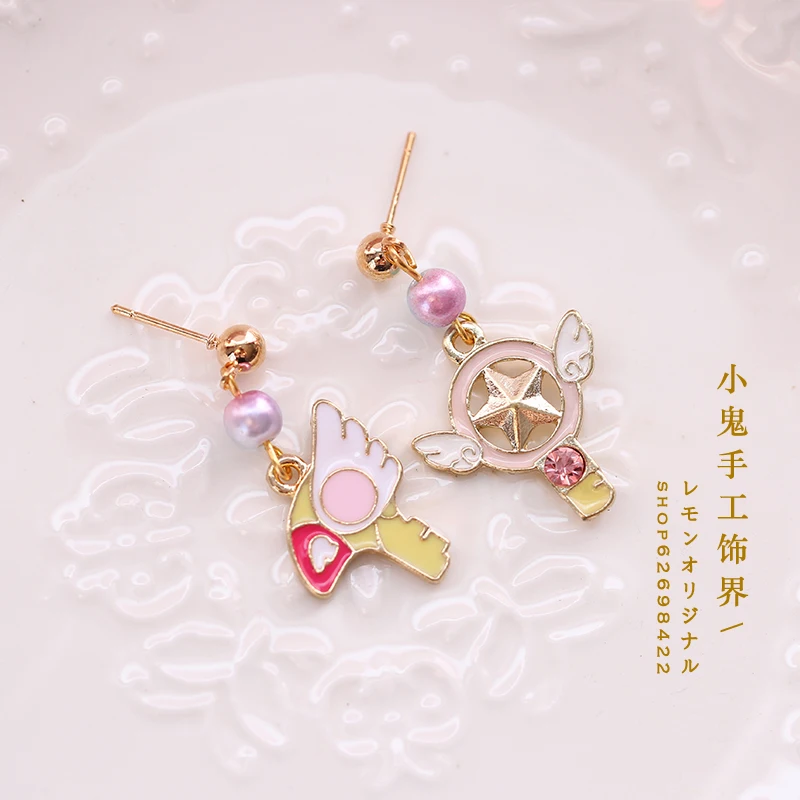 Stud earring Розовые японские аксессуары для волос заколка в Стиле Лолита боковая заколка kc великолепный галстук-бабочка берет мягкая сестра - Цвет: Stud earring