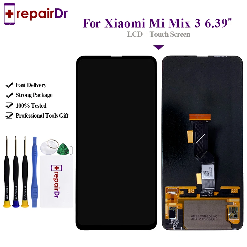 6.39&quot For Xiaomi Mi Mix 3 LCD Display Touch Screen Digitizer Assembly Mix3 Replacement Parts Lcd | Мобильные телефоны и