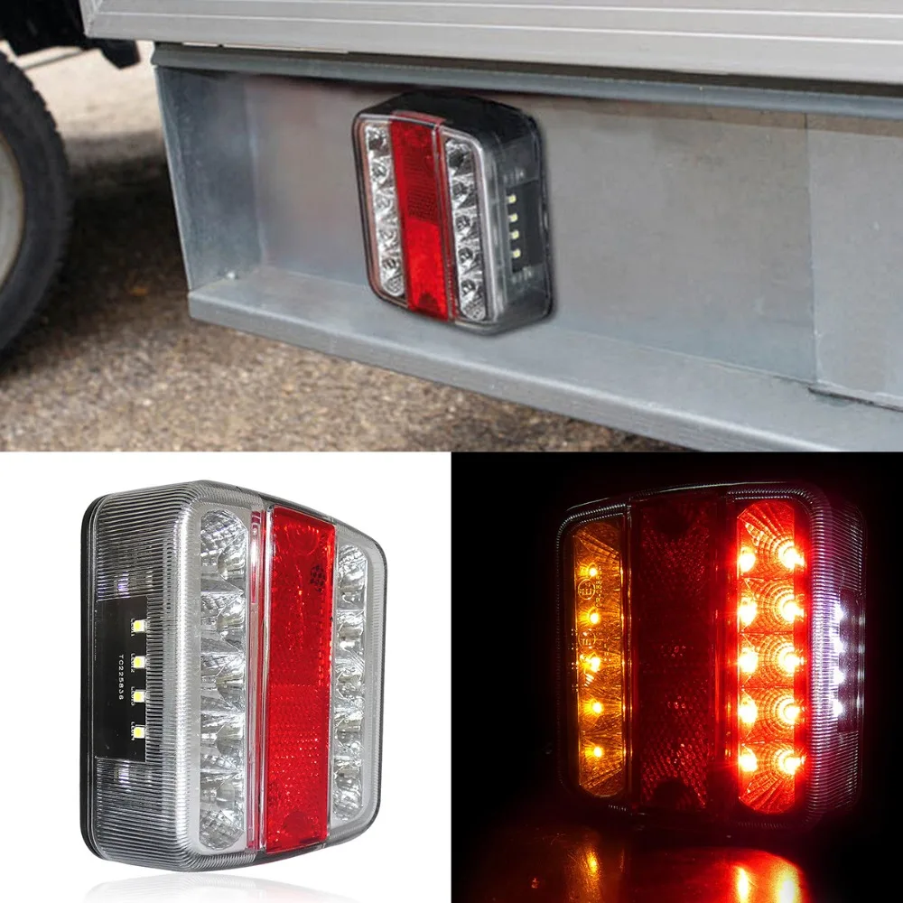 2x12V автомобильный Грузовик 16 LED задний фонарь сигнальные огни Задний для трейлера