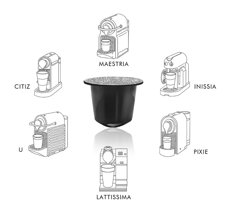 Одноразовый 100 наборов кофейная капсула Nespresso с пластиковой ложкой фильтр и щетка
