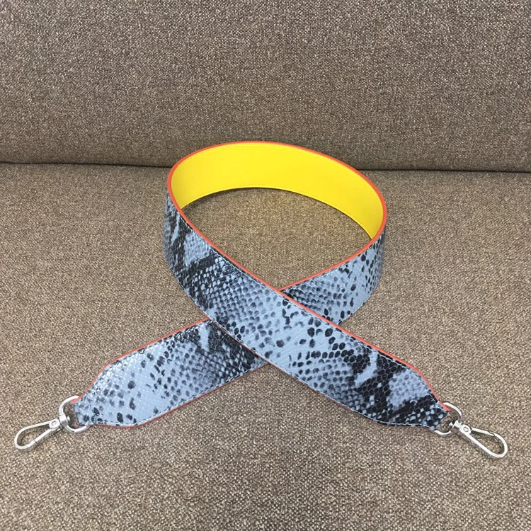 snakeskin Мода широкий ремень для сумки ручной работы из натуральной коровьей кожи сумка через плечо с ремешком 90 см Replacment сумка Ремни Аксессуары для дамских сумочек ручки - Цвет: snakeskin