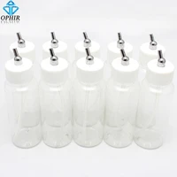 ophir 10x dual action airbrush bottbles plastic 80cc bottle professional air brush paint cup for model hobby cake nail_ac022 10x