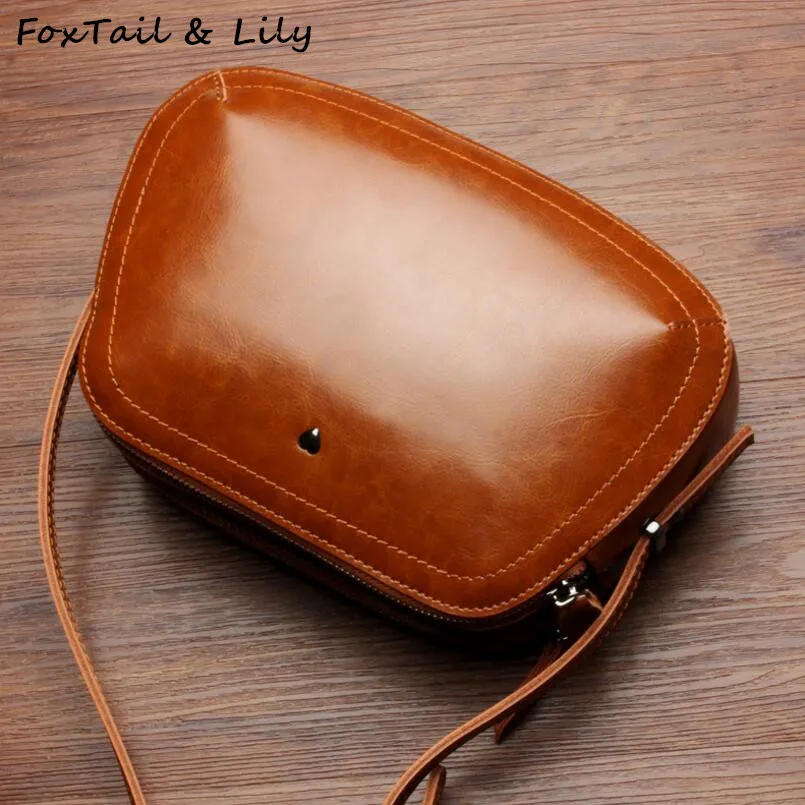Милая женская сумка FoxTail & Lily из натуральной кожи с узором в виде сердца маленькие