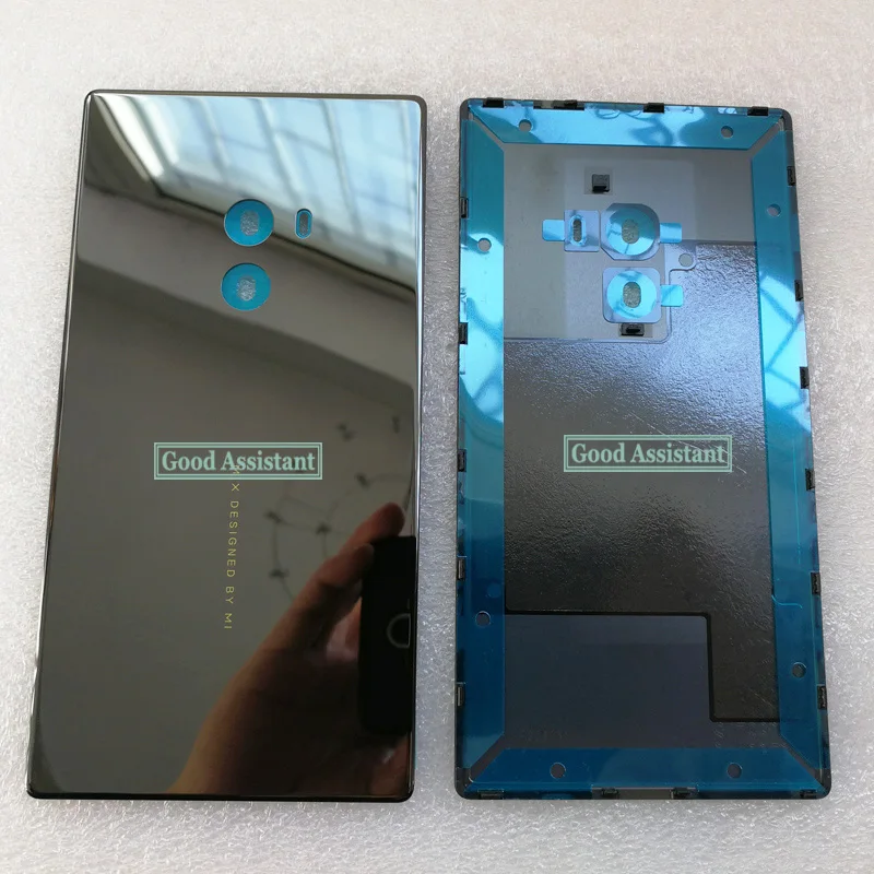 Черный 6,4 дюймов для Xiaomi mi X/для Xiao mi Mix Pro задняя крышка батарейного отсека Корпус Задняя стеклянная часть