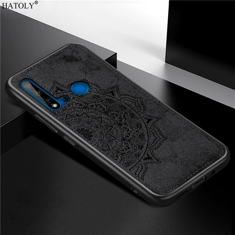 Чехол для Huawei P20 lite 2019 чехол из ТПУ с тканевой рамкой телефона принтом задняя