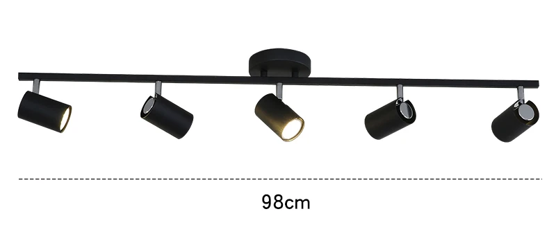 Black 5 lamp Новая мода художественная трубчатая потолочная лампа регулируемый угол GU10 прожекторы фоновое освещение светильник точечное освещение лампа - Цвет корпуса: Black 5 lamp