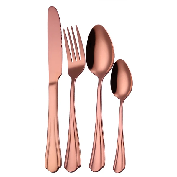 1 set 4pcs Черный набор столовых приборов из нержавеющей стали столовая посуда набор серебряных приборов столовый нож и вилка Прямая поставка - Цвет: 1 set 4pcs