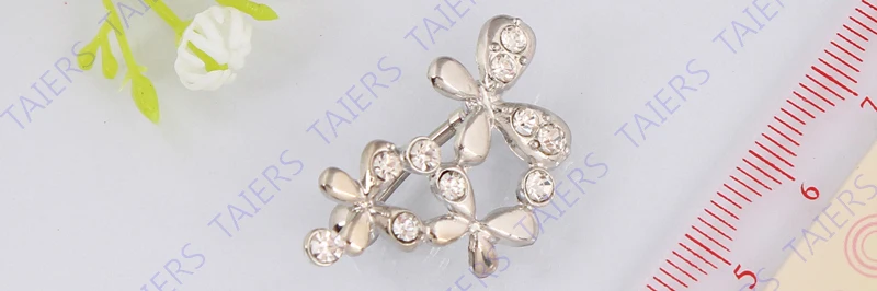 Кольцо для пупка с пуговицами живота кольцо пирсинга бабочки перевернутым дном