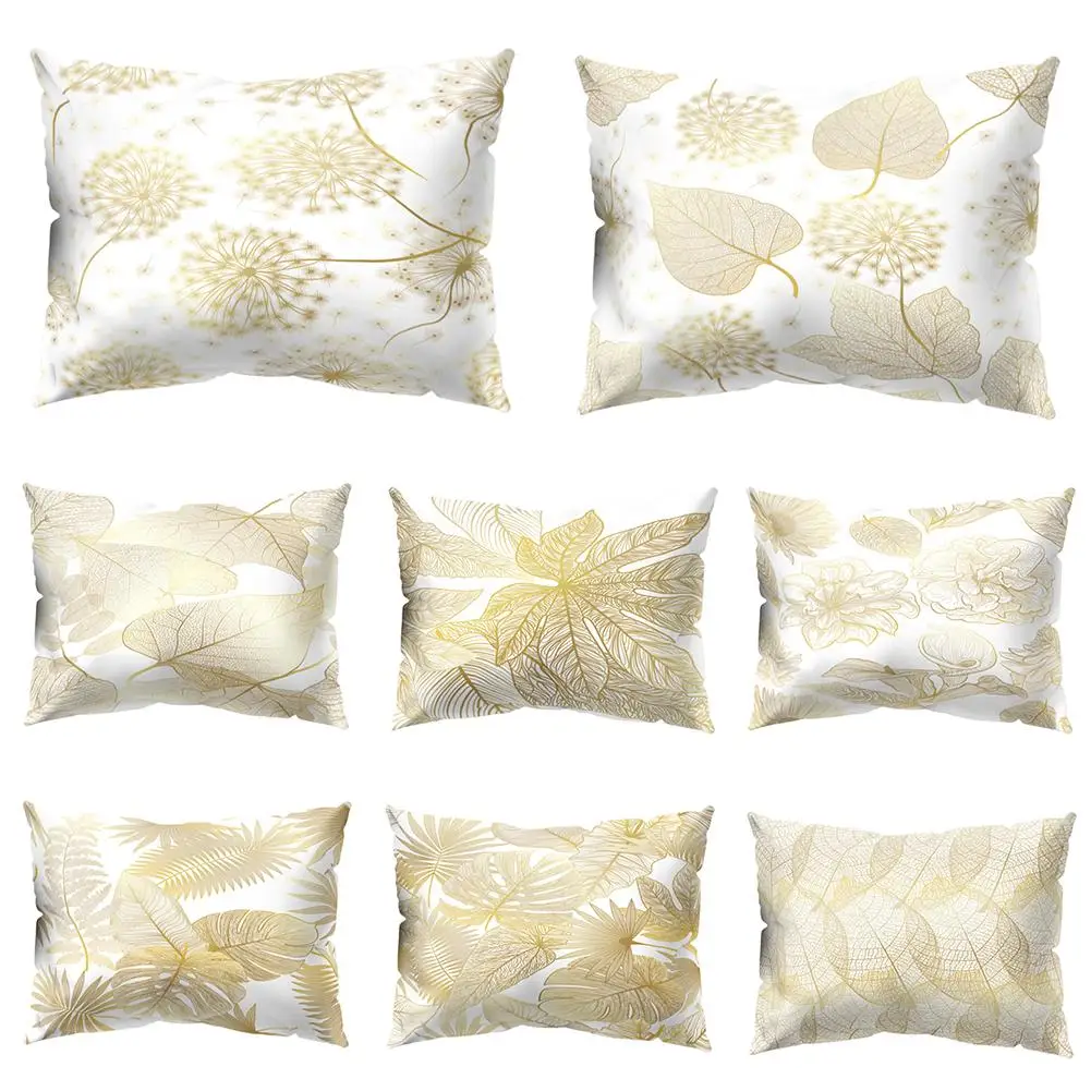 С рисунком цветов и листьев светильник Мягкий Чехол на подушку наволочки мягкие
