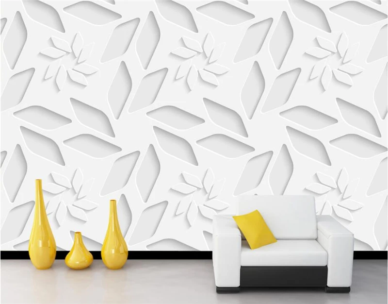 

Custom Flowers Wall Papers 3d Stereoscopic Wallpaper Embossed Non-Woven TV Background Kitchen Study Bedroom Living Room 3d Wall