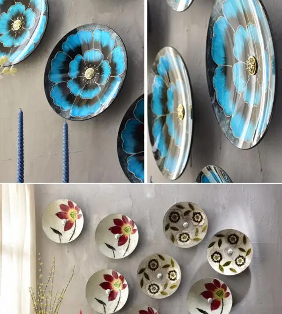 Домашний декор настенные тарелки 12 дюймов ТВ фоновые kitchenroom классический дизайн