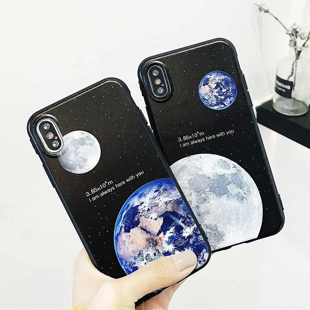 Boucho Soft TPU Phone Case For iphone XS MAX XR X Black Simple Scrub Back Cover 6 6S 7 8 plus Silicone Cases |