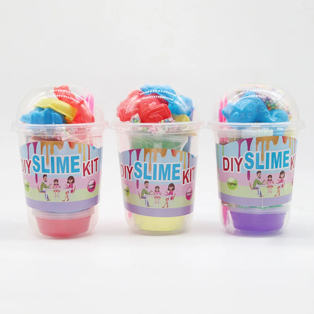 Чашка пушистая пена слизь глина DIY Набор инструментов Мягкий Хлопок амулеты