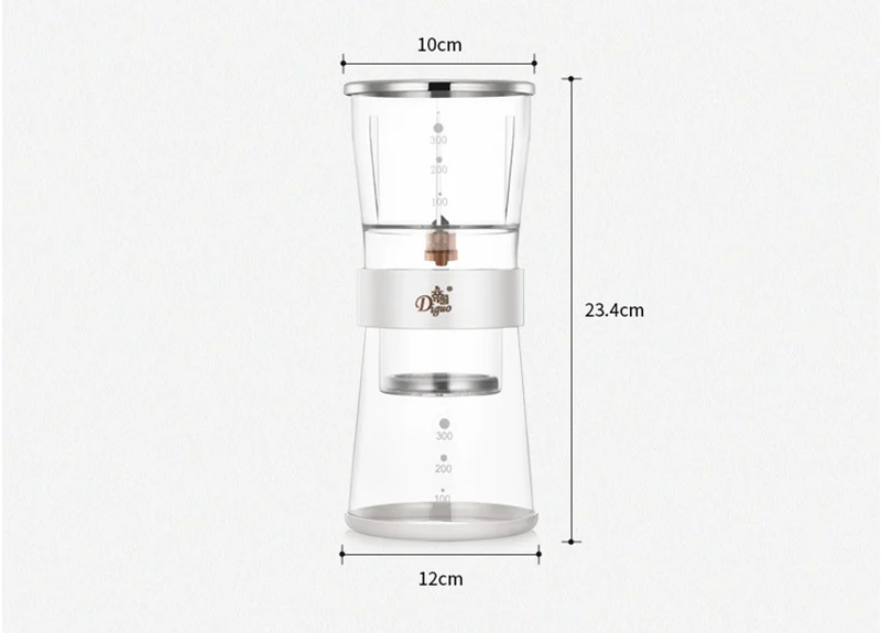 

Cold Brew Coffee Dripper Adjustable Ice Drip Dripper with Glass Carafe Coffee Machine Drip Filter Pot