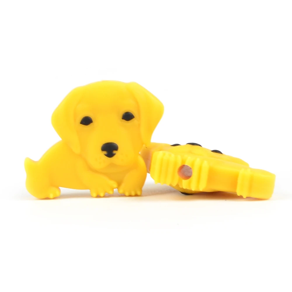 mustard dog Детские Прорезыватели для зубов в виде животных, силиконовые бусины, без бисфенола, свободные бусины для зубов, ожерелье, бисквит, держатель для соски, аксессуары, сделай сам - Цвет: mustard dog