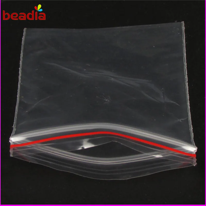 Сумка с замком молнией прозрачная многоразовая пластиковая небольшая 6x8см 100 шт.