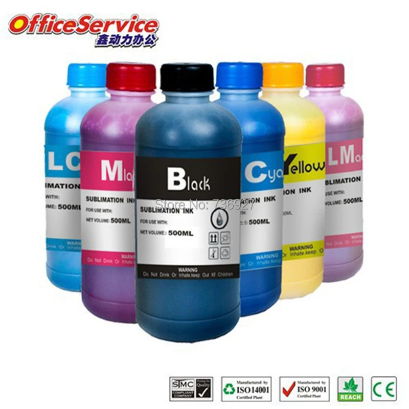 

6X500ML T0791 T0981 T0801 Universal Sublimation Ink For Epson 1400 1500W P50 R290 R360 Artisan 600 Printer Heat Transfer Ink