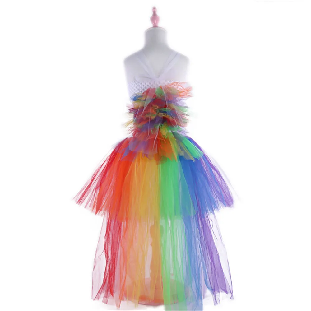 

Unicorn Girls Dress Rainbow Tutu Dress Baby Dress Up Costume Kids Party Dresses Children Cosplay Outfits