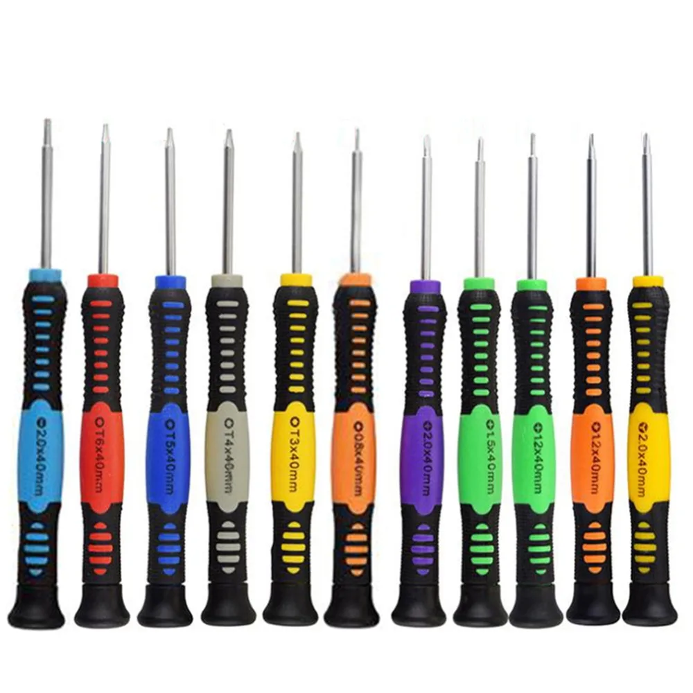 Прецизионная отвертка 11 в 1 T3 T4 T5 T6 P2 P5 0 8 2 Pentalobe Y 5 Phillips плоский для Macbook Air / Pro