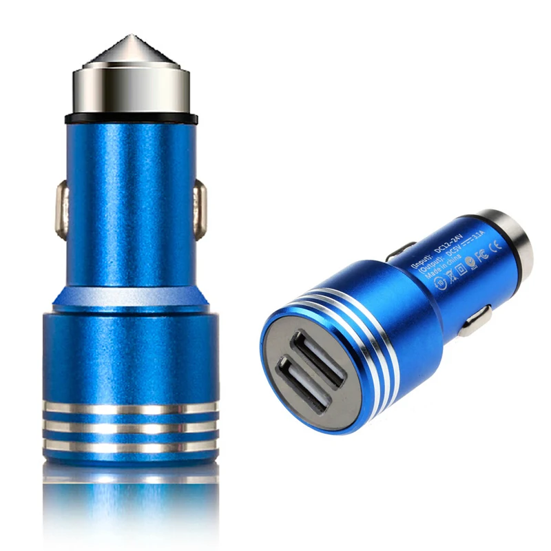 Новый круглый тип Bullet 5V 2.4A умный быстрый Электрический мини двойной порт USB