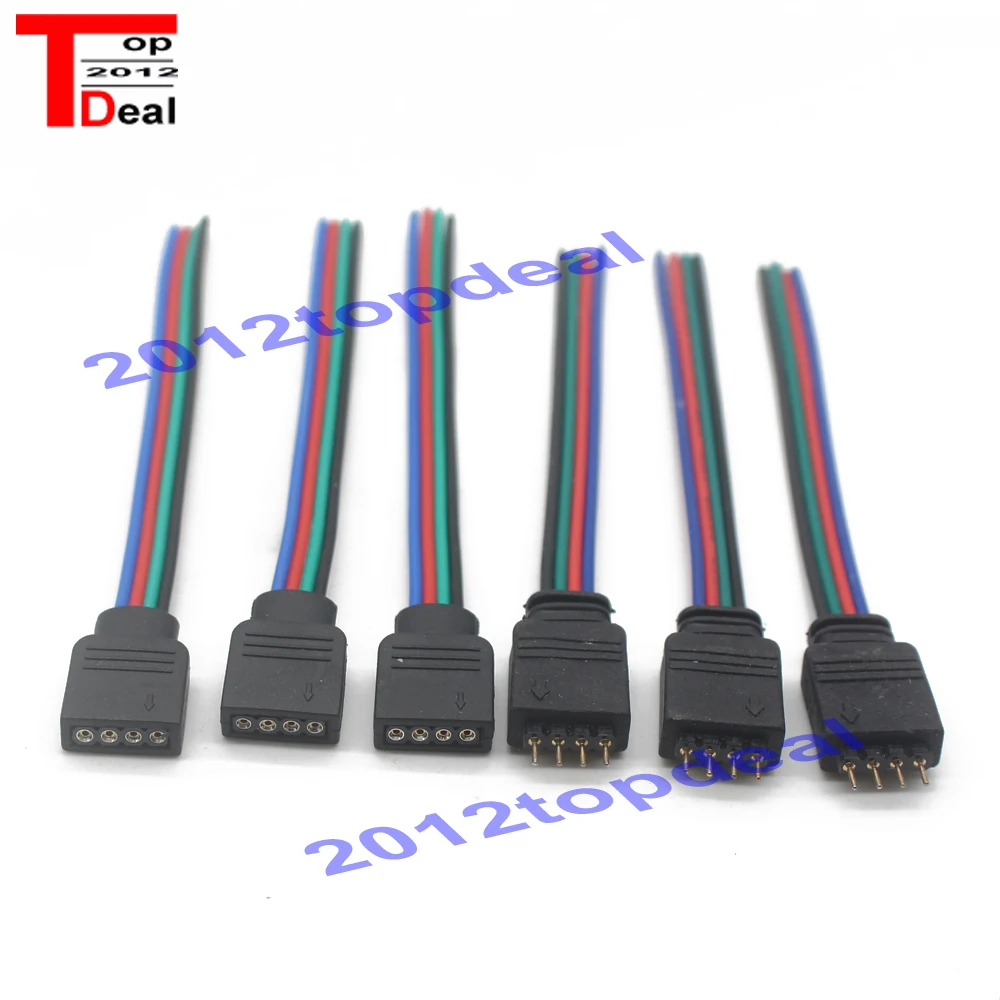 5 50 шт 10 см RGB 4 контакта мужской/женский разъем провода кабель для 5050 3528