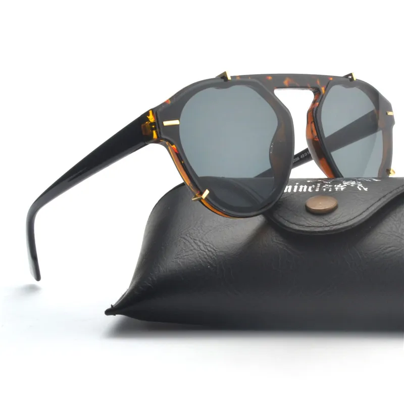 MINCL/Дизайнерские Круглые Солнцезащитные очки для женщин и мужчин Винтажные с