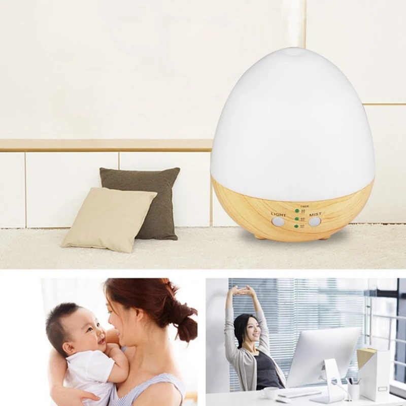 Home Use Innovative Egg Shape Usb Charge Ultrasonic Air Purifier Aroma Diffuser Mist Humidifier Multi-Color Led | Бытовая техника