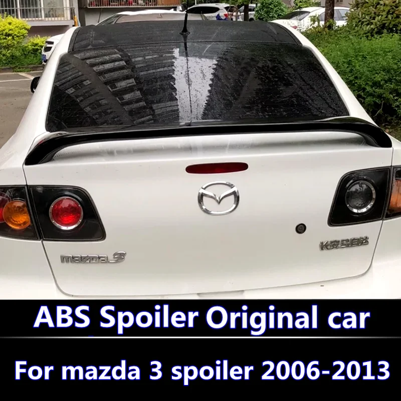 Для Mazda 3 2006-2013 Спойлер ABS Материал заднее крыло автомобиля праймер цвет задний