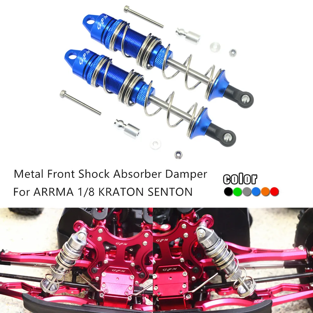 GPM Racing 115 мм металлический передний амортизатор для ARRMA 1/8 KRATON OUTCAST SENTON TYPHON RC Crawler Car