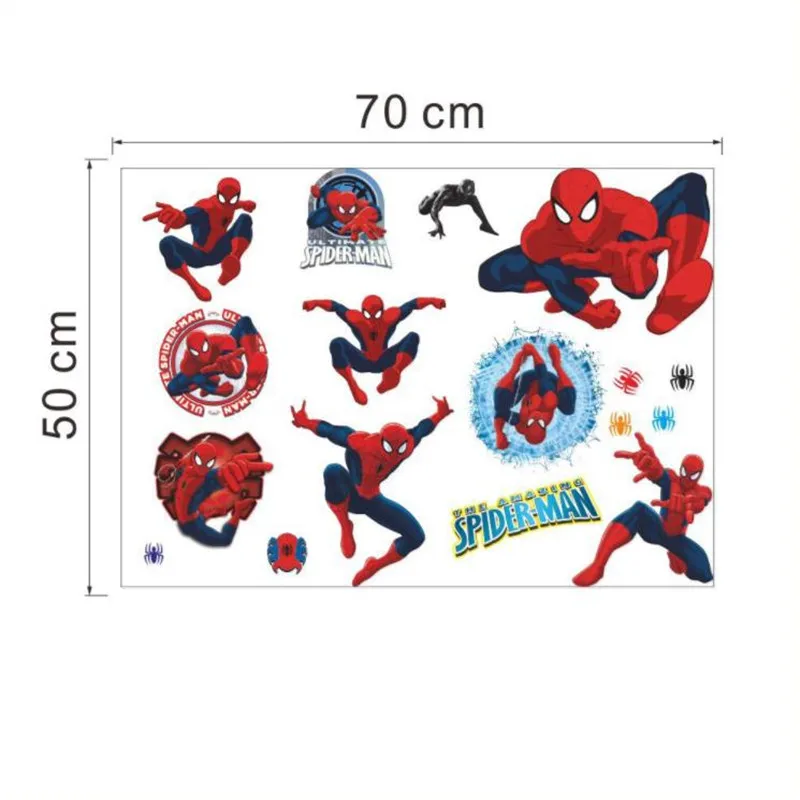 70*50 см Человек паук Новые Мстители 4 эндшпиль DIY 3D Стикеры Детская комната