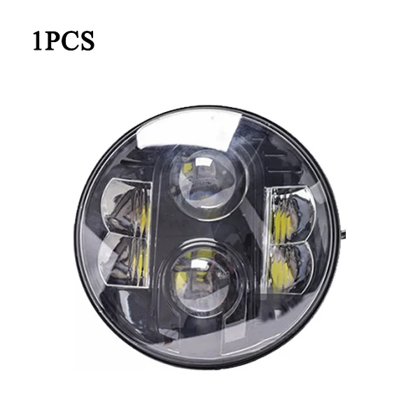black 1pcs " дюймов 80 Вт 12 В 24 В H4 светодиодный фара для мотоцикла E13 лампы 7 дюймов с DRL дальнего/ближнего света для Jeep Toyota Off Road Headlgiht - Цвет: black 1pcs