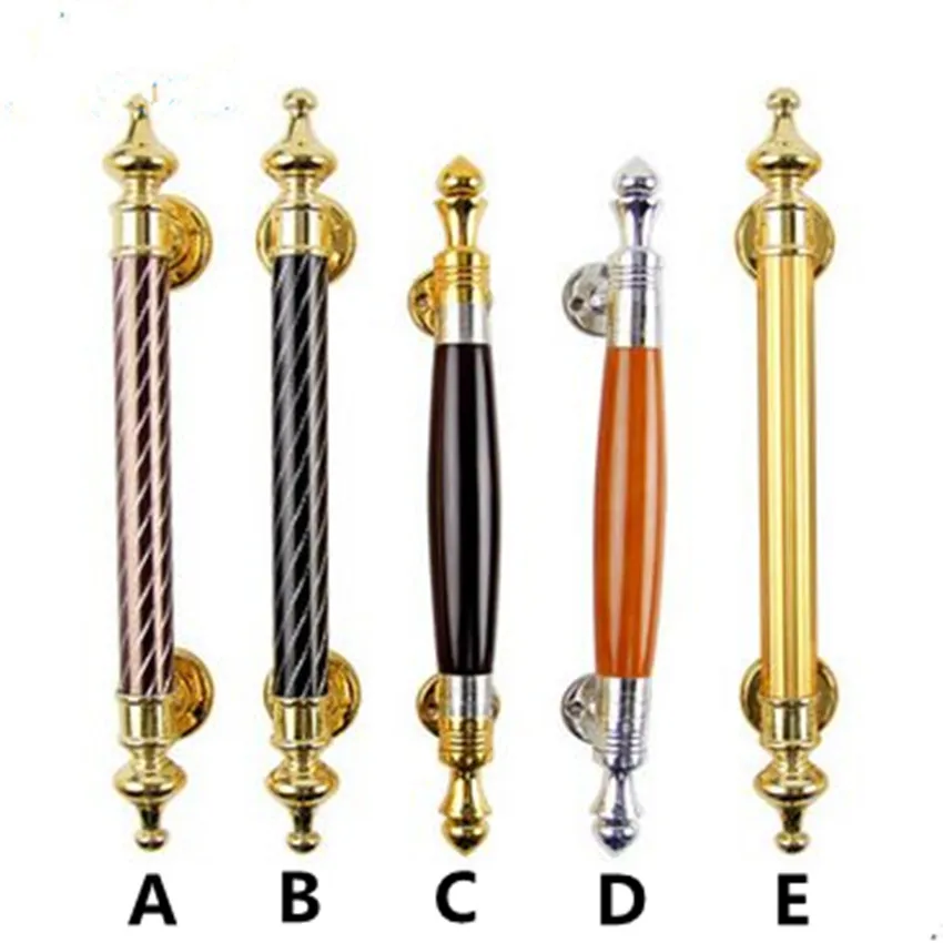 Современная модная разворачивающаяся дверная ручка для больших ворот Золотая