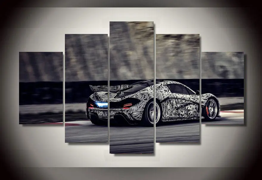 Современная декоративная картина с белыми полосками для автомобиля 5 шт. Картина