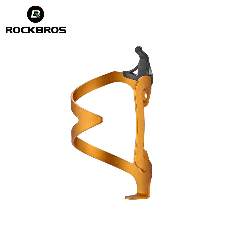 ROCKBROS 3D велосипедный держатель для бутылки с водой Велоспортные велосипедные бутылки воды клеткой держатель 33 г сверхлегкий алюминиевый сплав держатели бутылки - Цвет: Unilateral gold