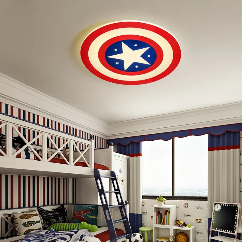 Детский потолочный светильник Капитан Америка светодиодсветильник лампа в виде