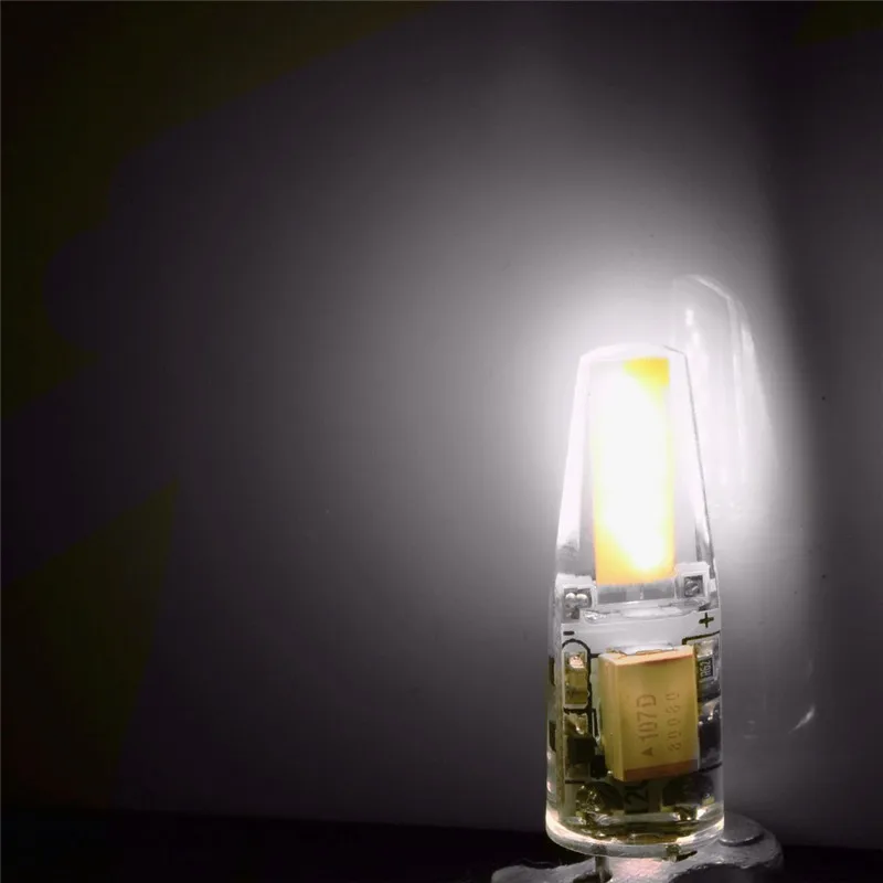 Мини G4 светодиодный светильник COB лампы 3 Вт 6 DC/переменного тока 12V с регулируемой