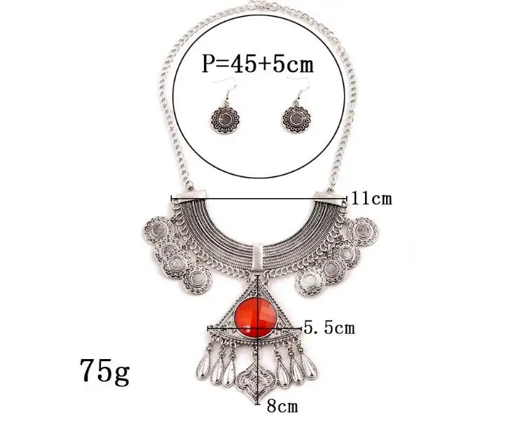 

Женское винтажное ожерелье в стиле бохо, модное ожерелье из сплава с кисточками и монетами, Ювелирное Украшение, 1 комплект