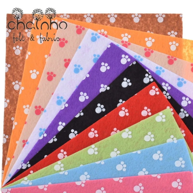 Печатная войлочная Нетканая ткань толщиной 1 мм полиэфирная для шитья кукол