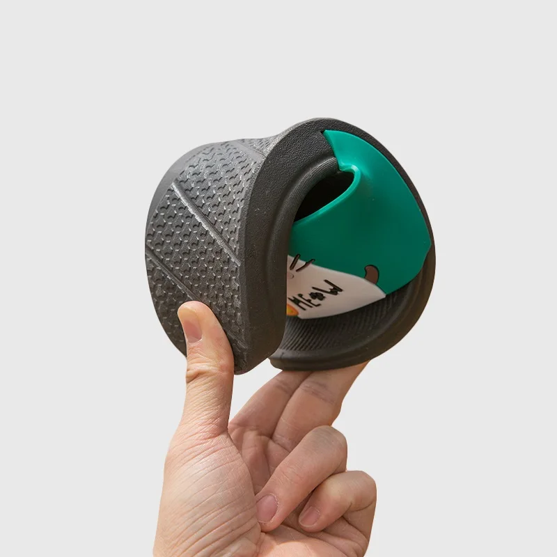 Женские летние тапочки милые с рисунком кота большие размеры уличные шлепанцы на