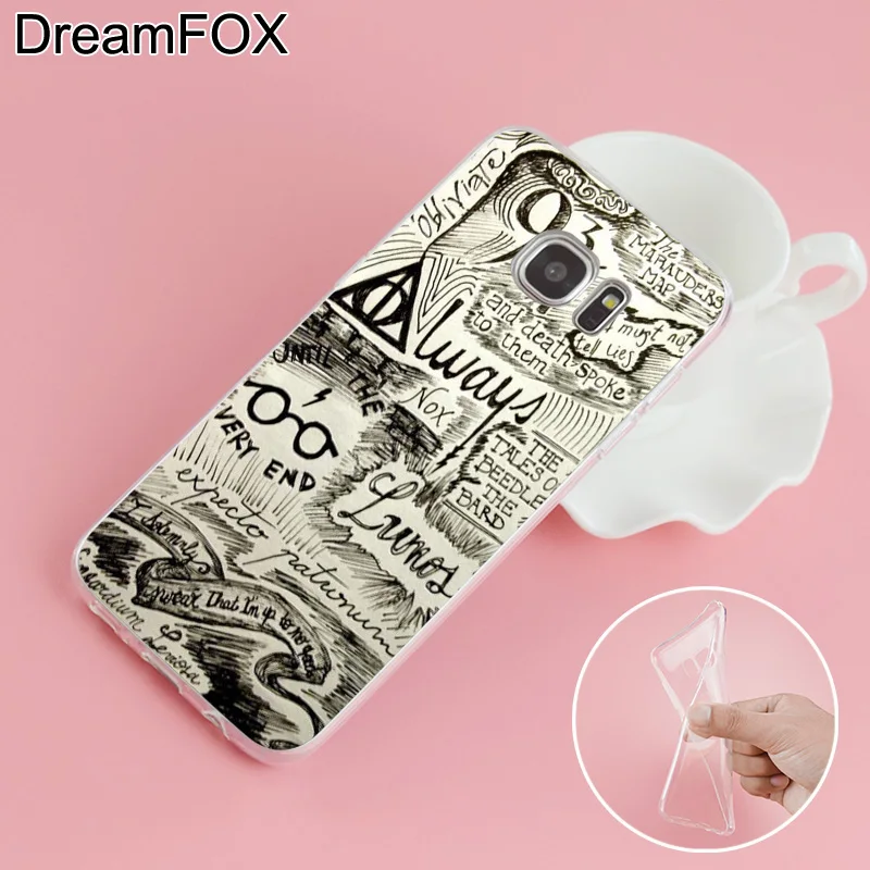 DREAMFOX L374 Мягкий ТПУ силиконовый чехол Гарри Поттер Дары смерти для Samsung Galaxy Note S 3 4 5